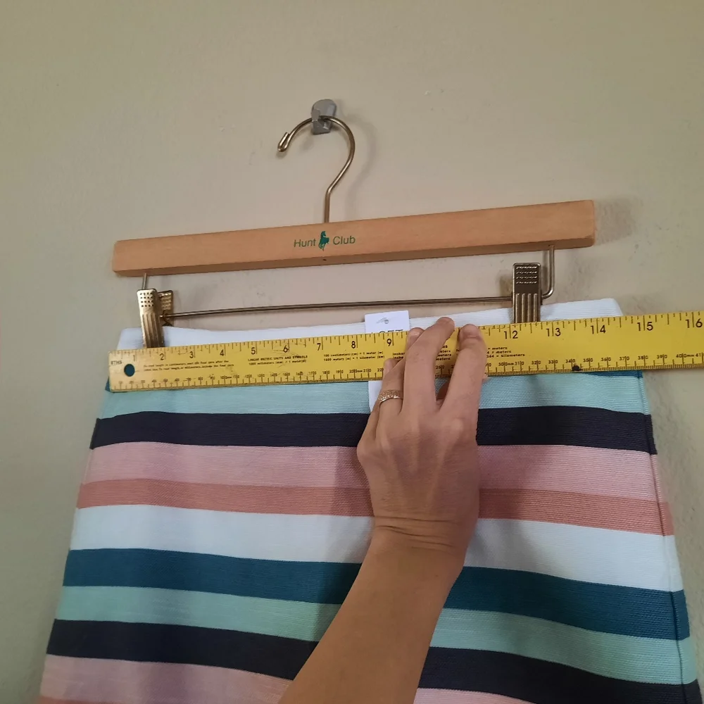 Loft Petite Striped Mini Skirt Pink Pistachio White Green